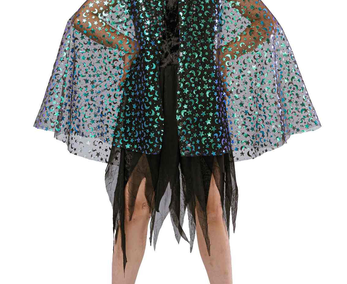 Role play-set for kids Shiny Witch (dress, hat), size 110/120 cm
